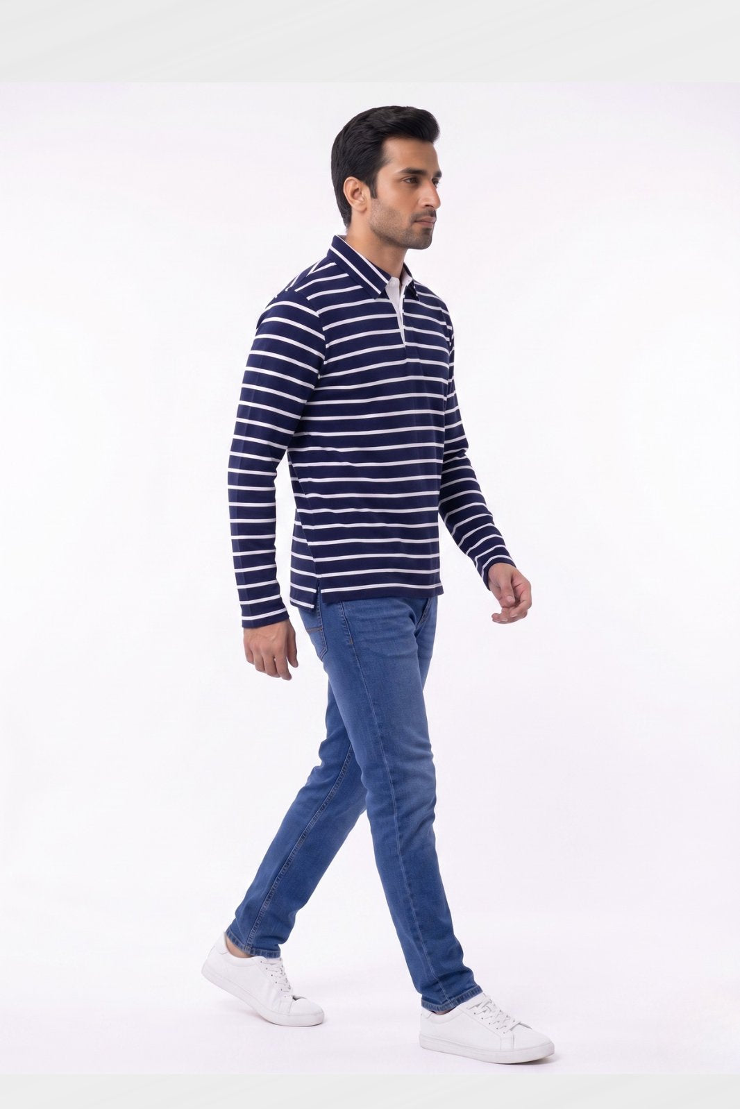 CLASSIS STRIPE LONG SLEEVE POLO