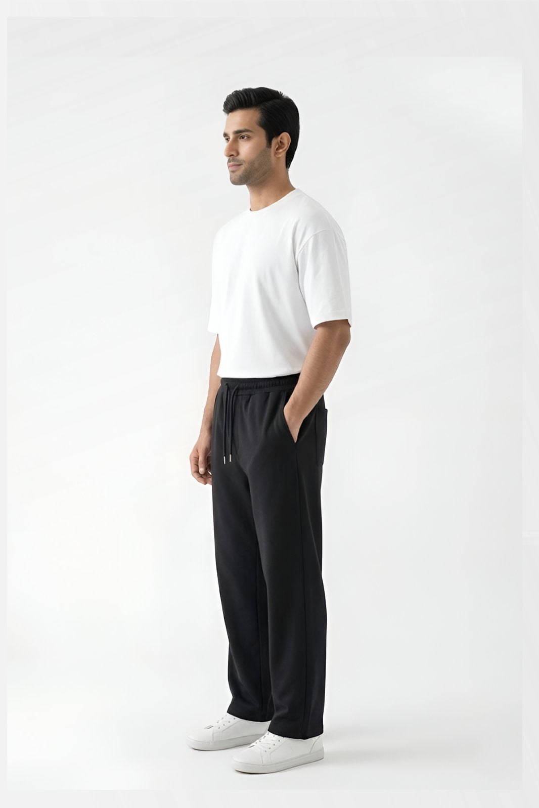 RELAXED FIT INTERLOCK TROUSERS