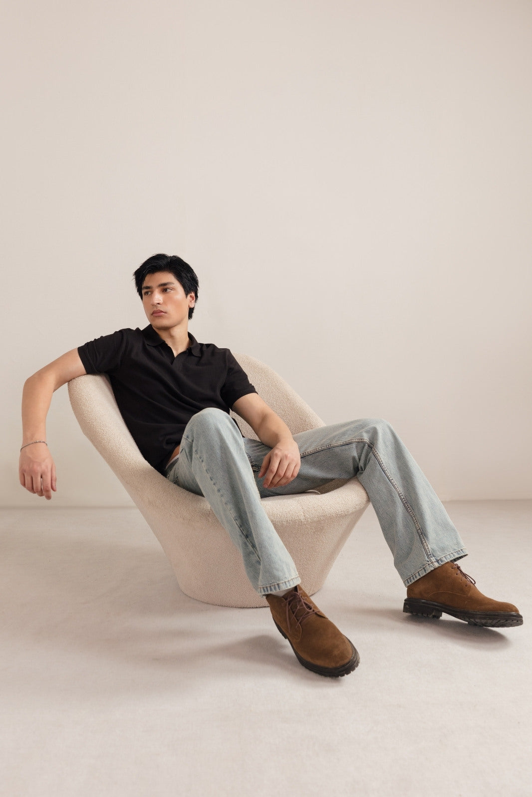 PIQUE KNIT JOHNNY POLO
