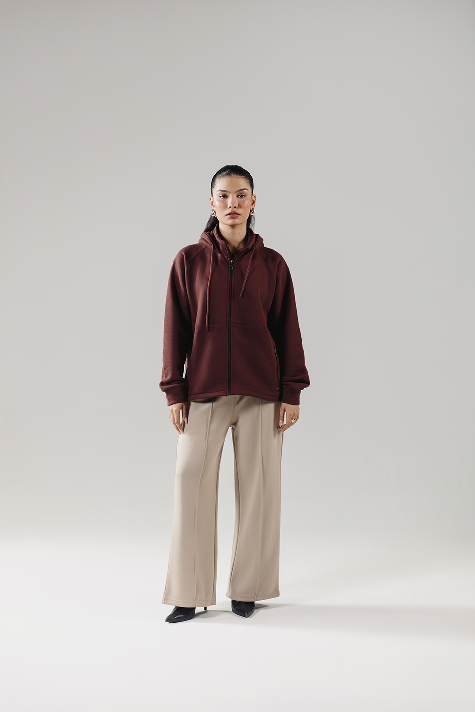 STRUCTURED ZIP HOODIE