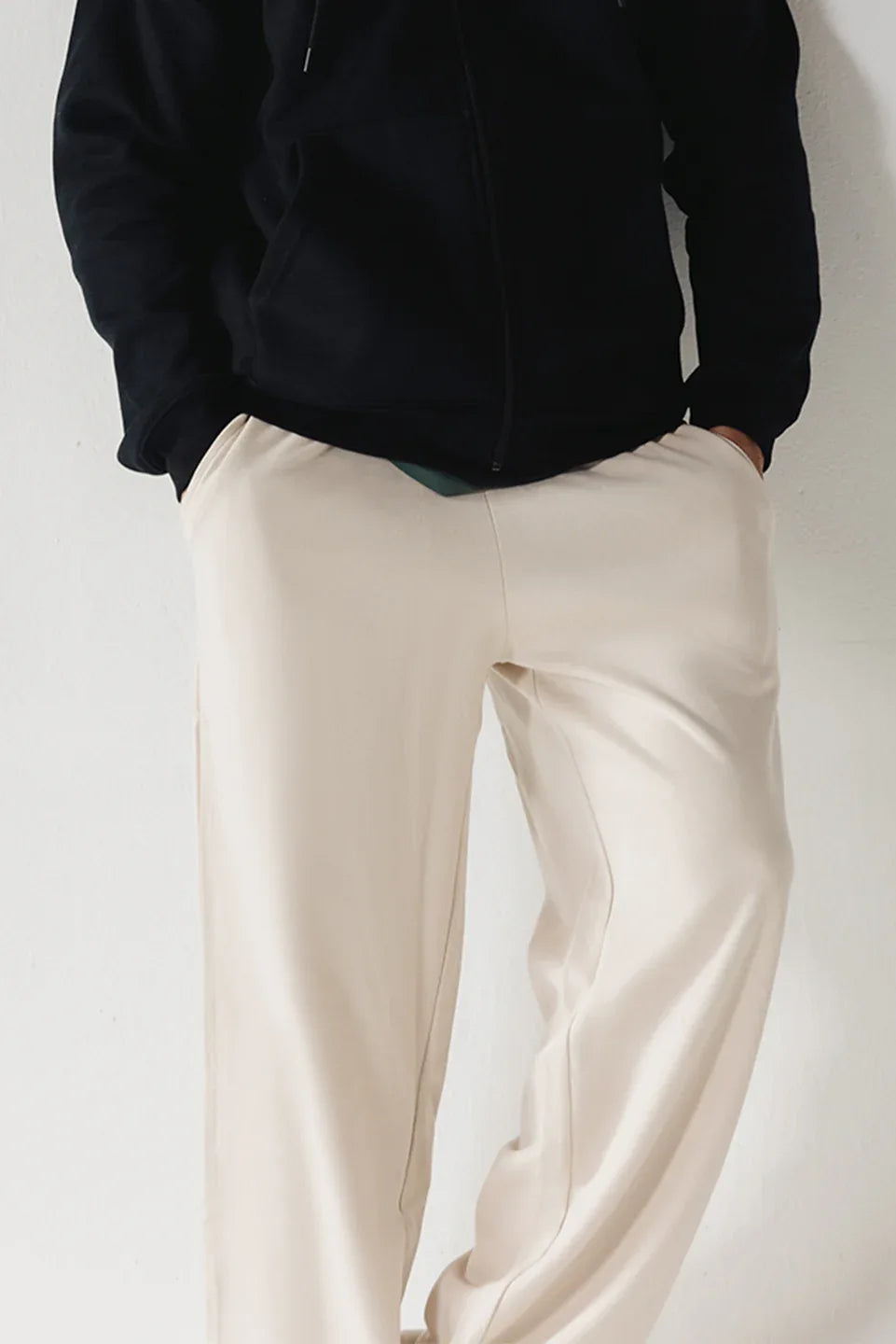 STRAIGHT LEG INTERLOCK TROUSERS