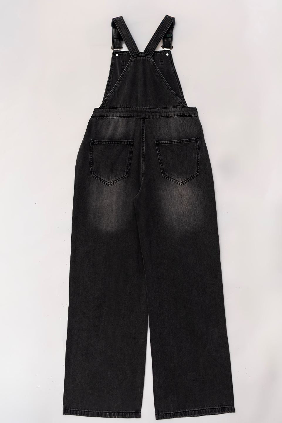 BLACK DENIM OVERALL