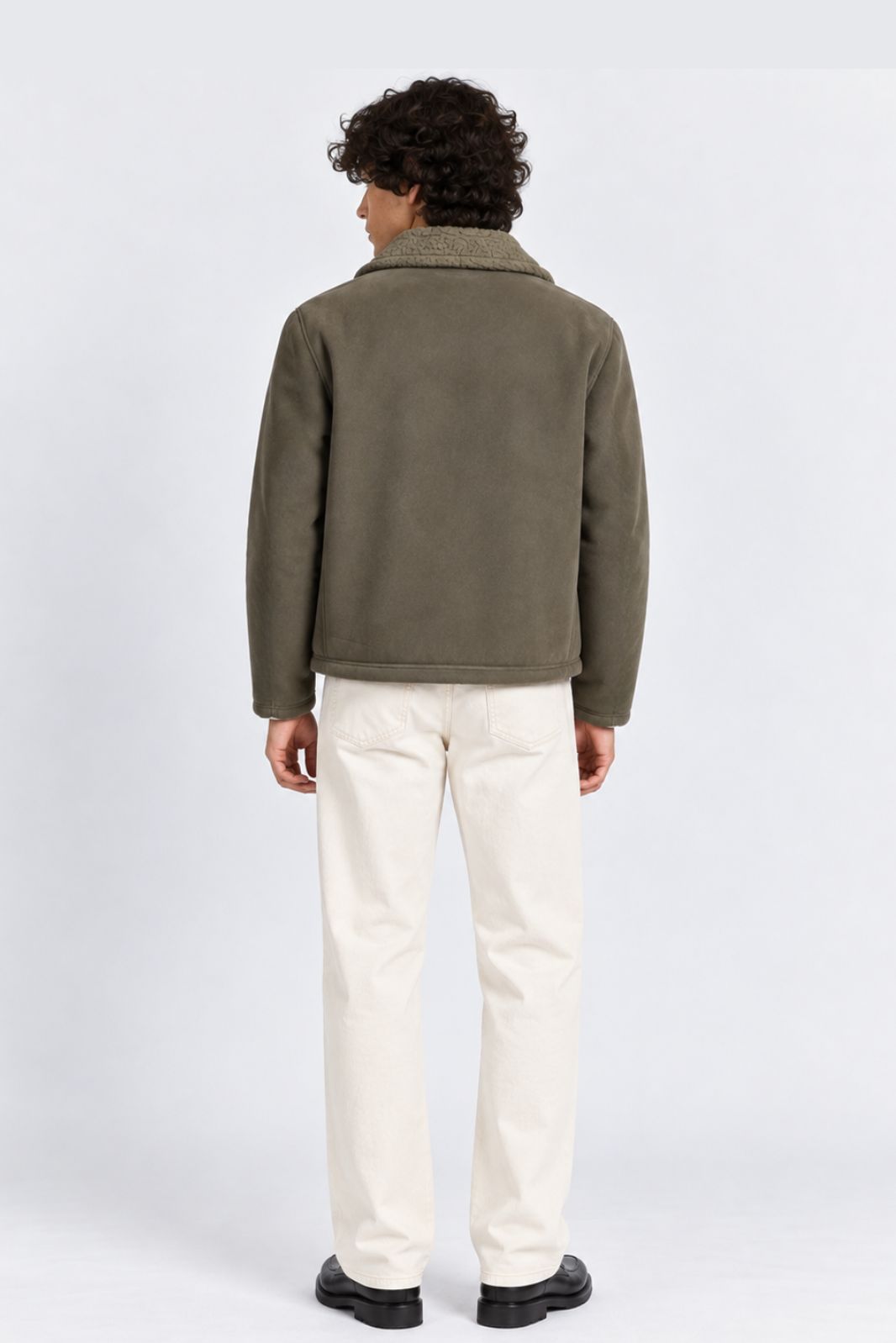 SHERPA COLLAR SUEDE JACKET