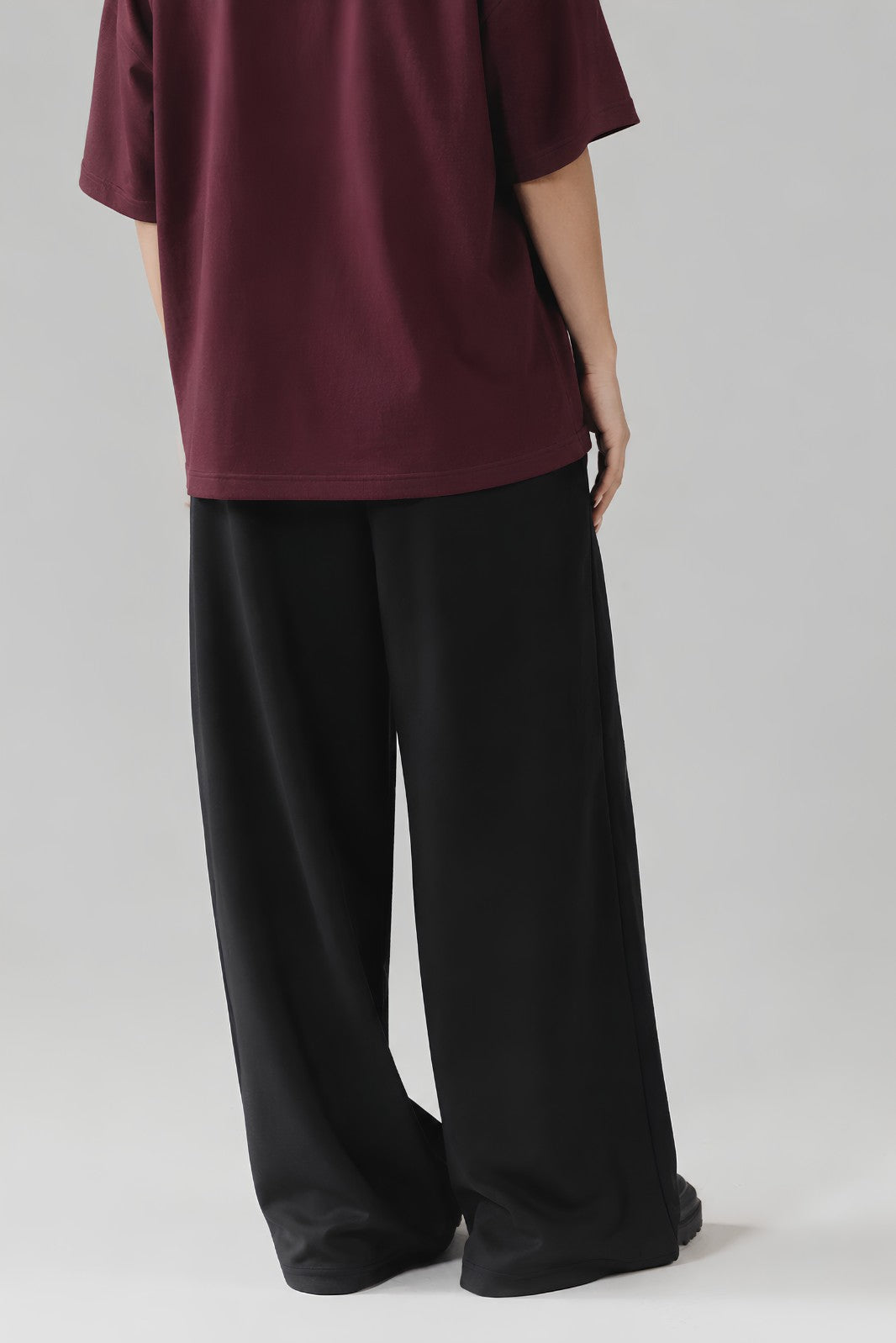 ELASTICATED SCUBA WIDE LEG PANTS