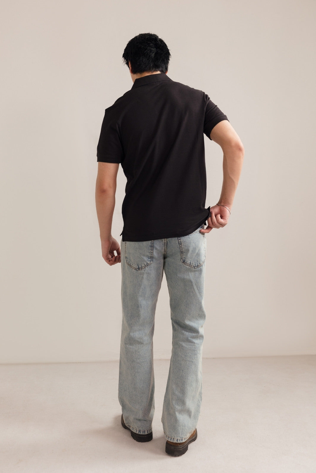 PIQUE KNIT JOHNNY POLO