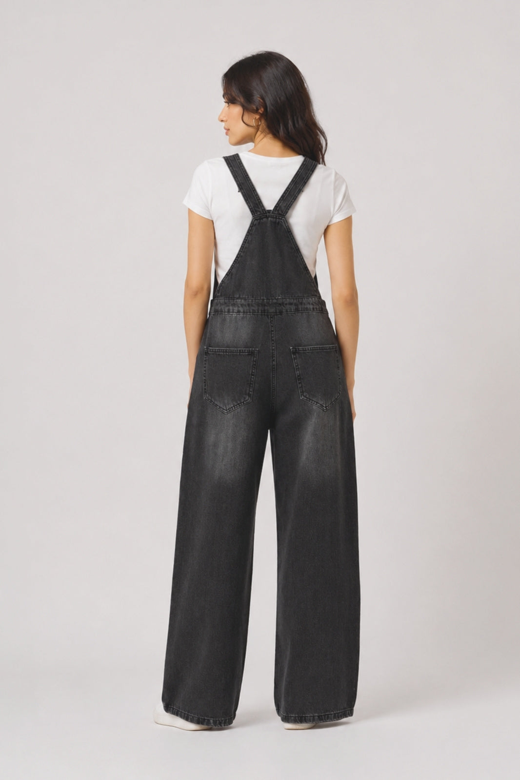 GREY DENIM OVERALL
