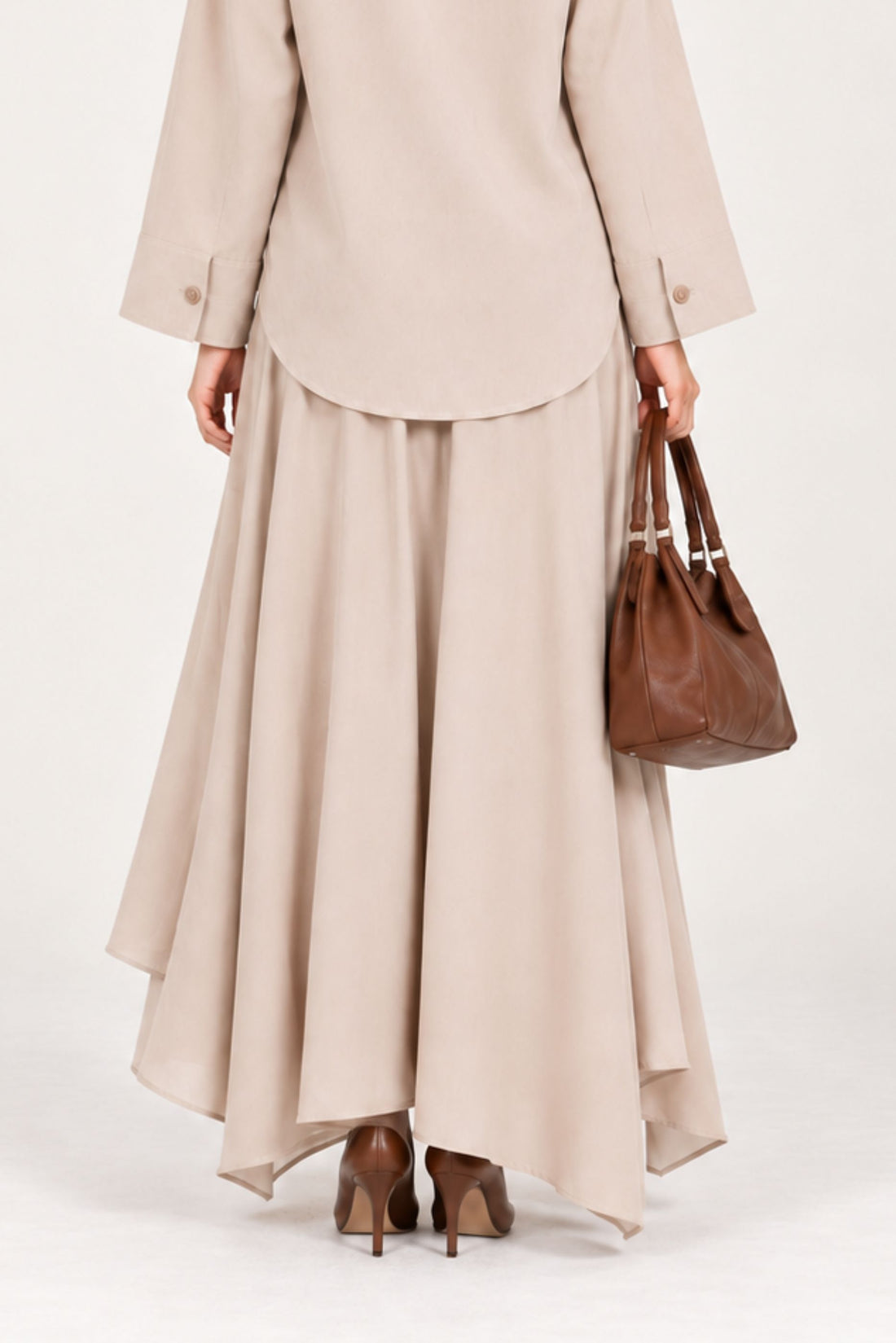 DRAWSTRING GATHERED SKIRT