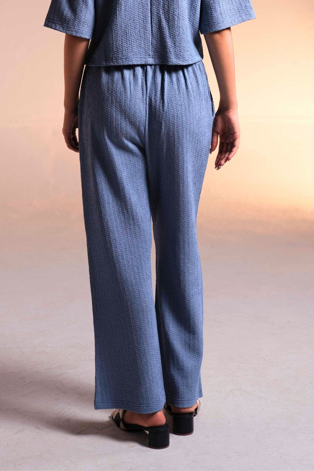 TEXTURED WIDE LEG PANT