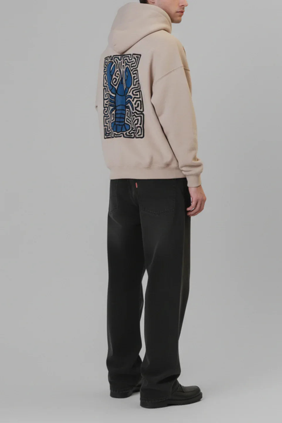 BEIGE LOBSTER MAZE HOODIE