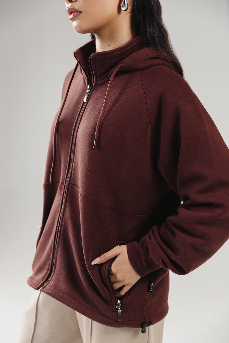 STRUCTURED ZIP HOODIE