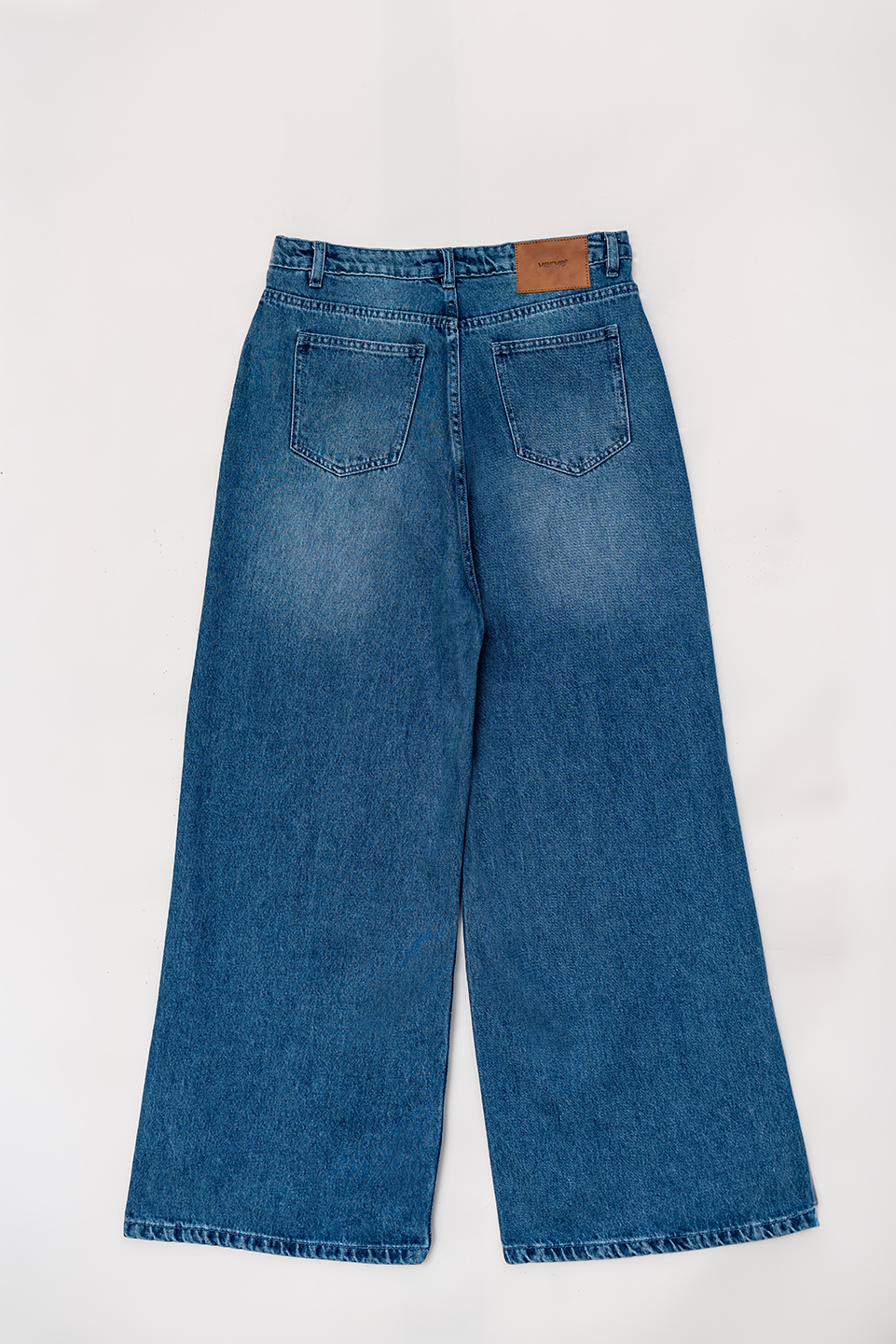 SIDE SLIT WIDE LEG JEANS