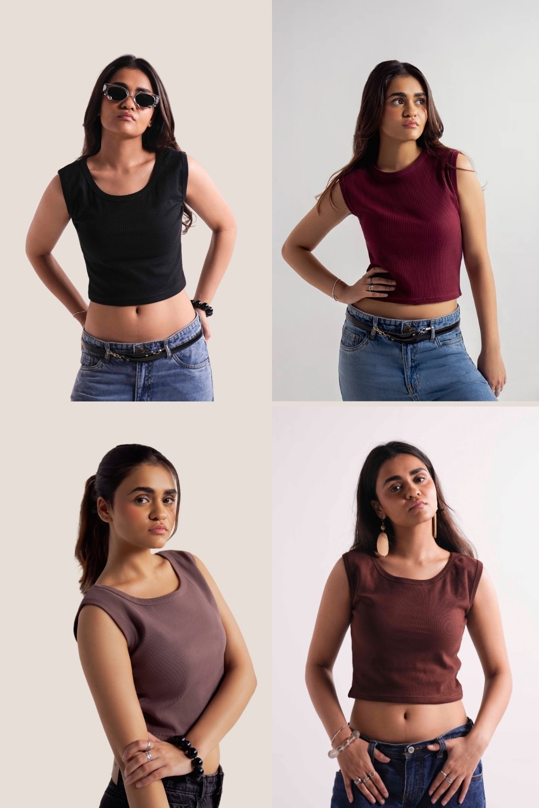 Pack of 4 Crop Tanks