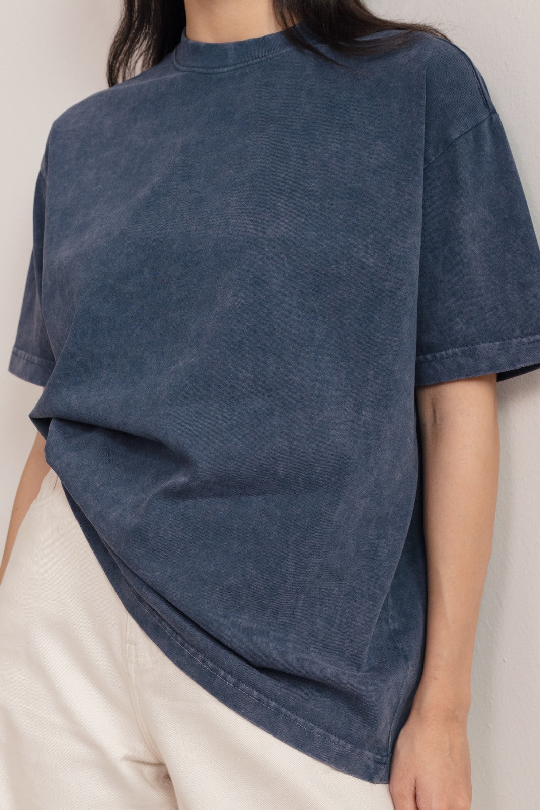 ACID WASH TEE - BLUE