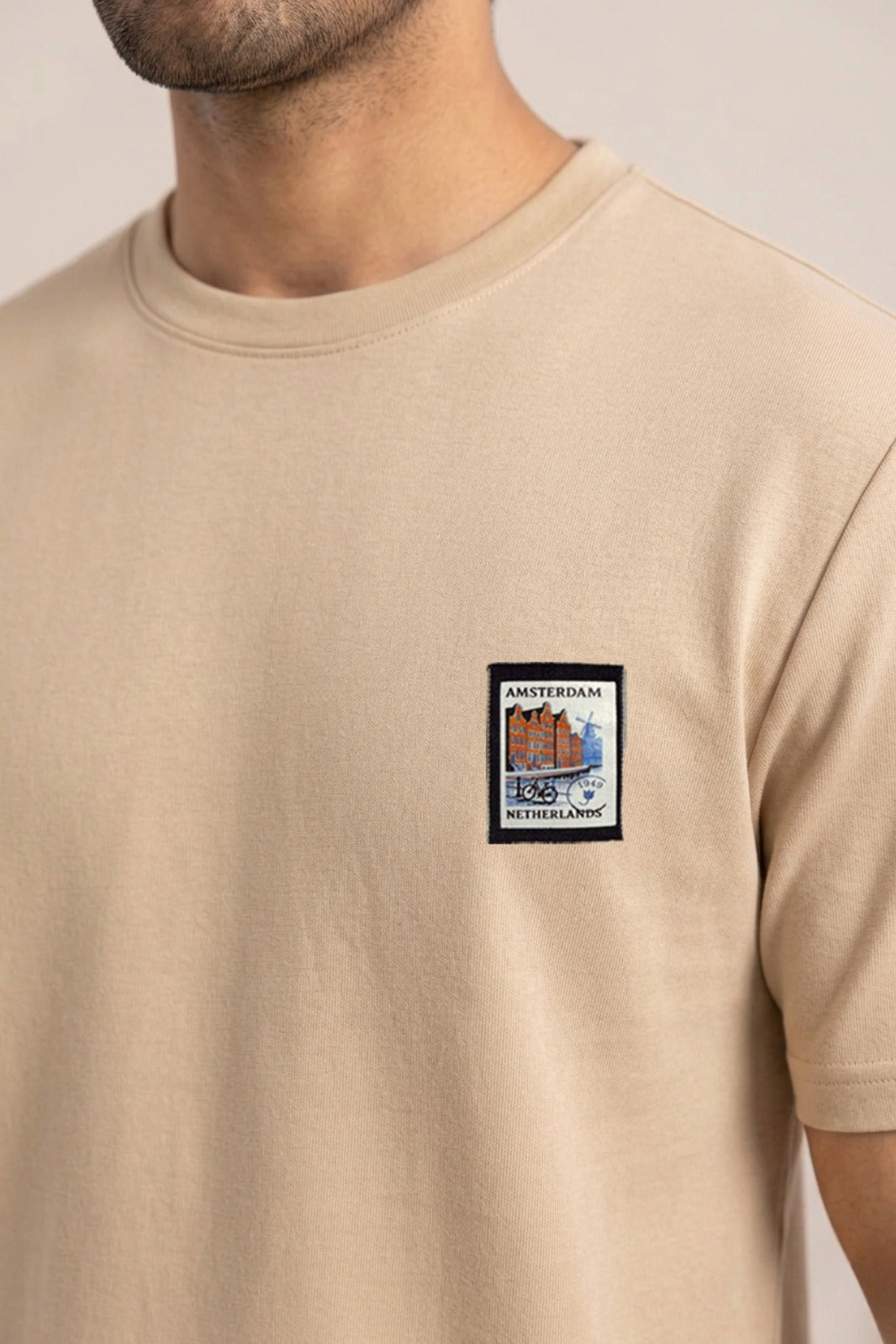 AMSTERDAM POSTCARD PATCH TEE