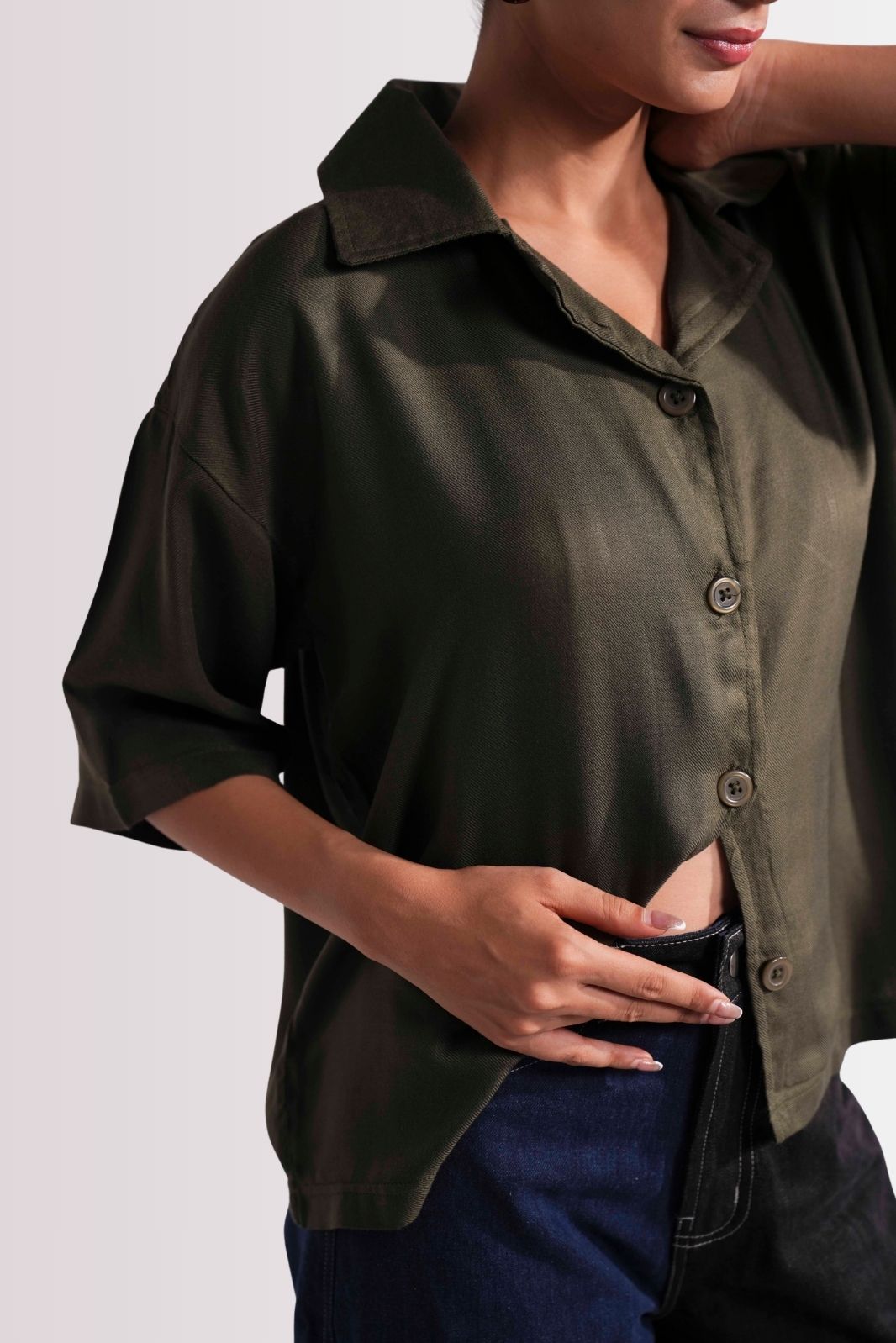 RELAXED FIT RESORT SHIRT GREEN