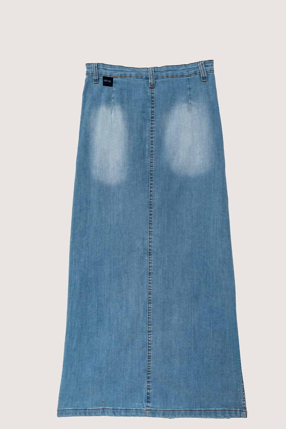 BUTTON DOWN SKIRT LIGHT WASH