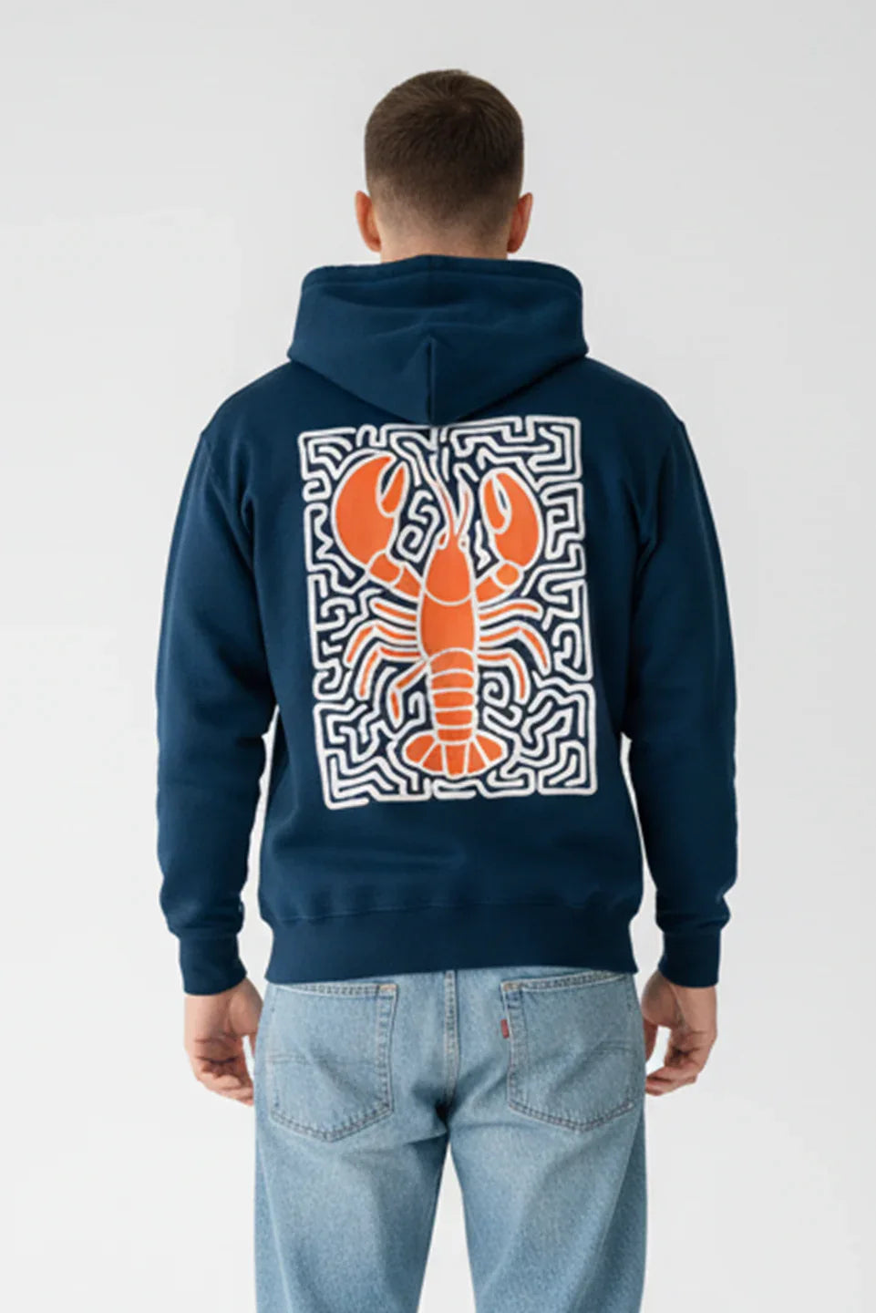 BLUE LOBSTER MAZE HOODIE