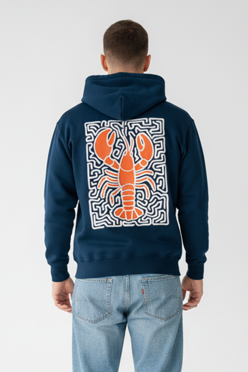 BLUE LOBSTER MAZE HOODIE