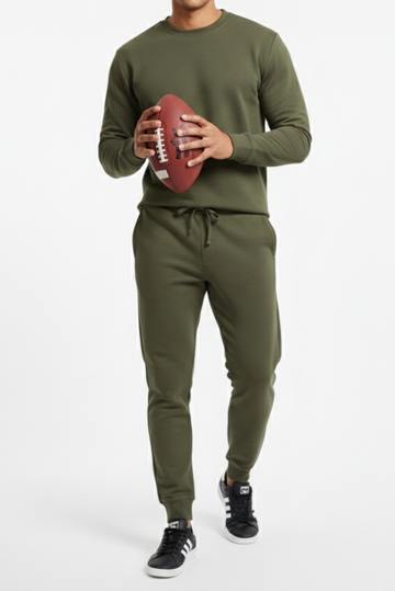 men’s winter trousers in pakistan green casual outfit front view
