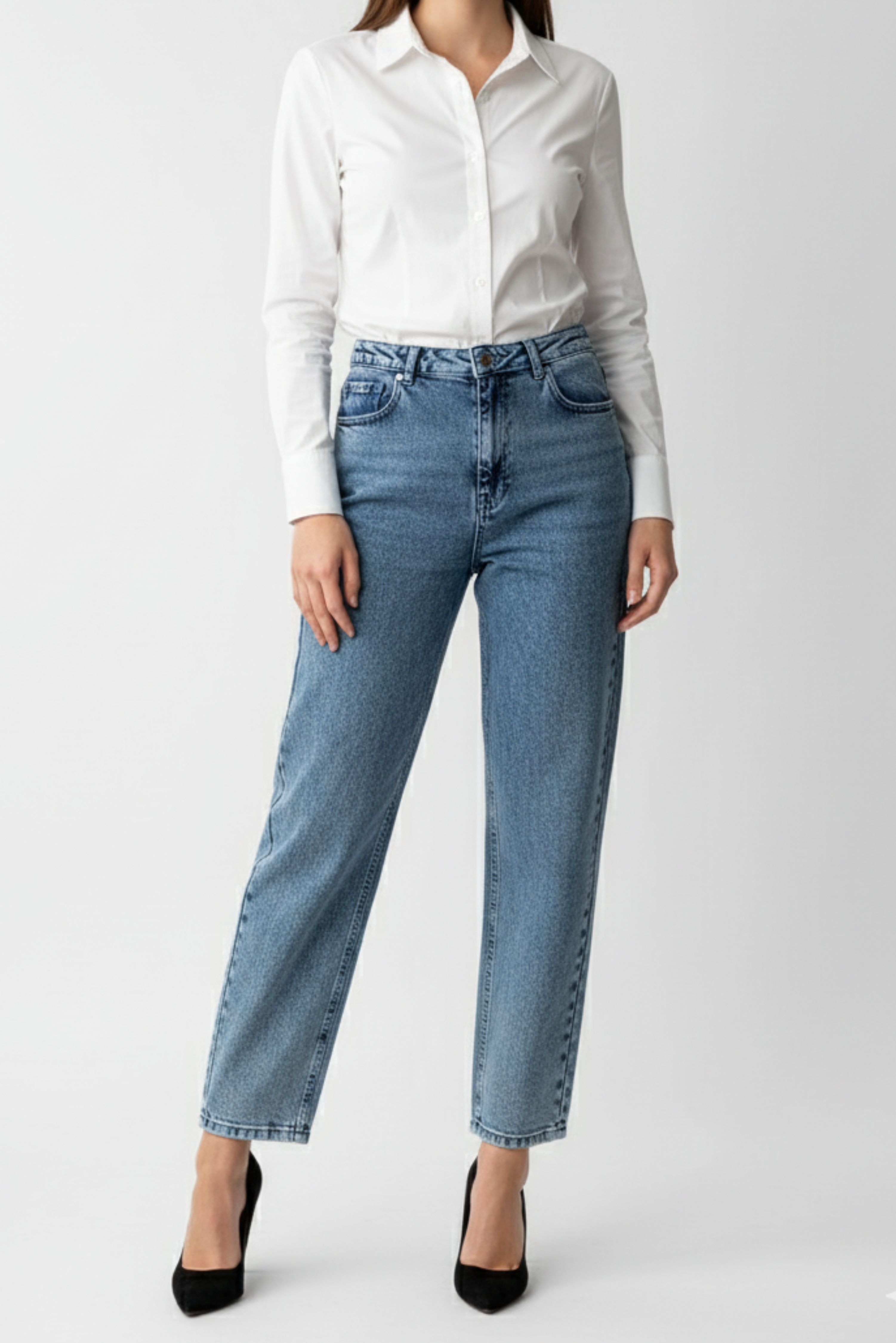 Blue Straight Fit Jeans for Women