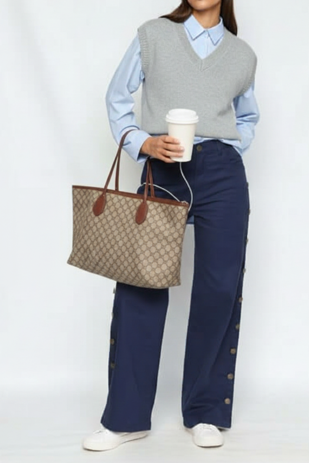 Women wide leg snap button pants everyday wear Pakistan