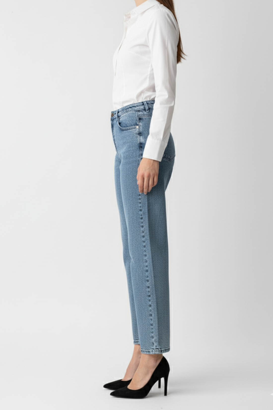 Blue Straight Fit Jeans for Women
