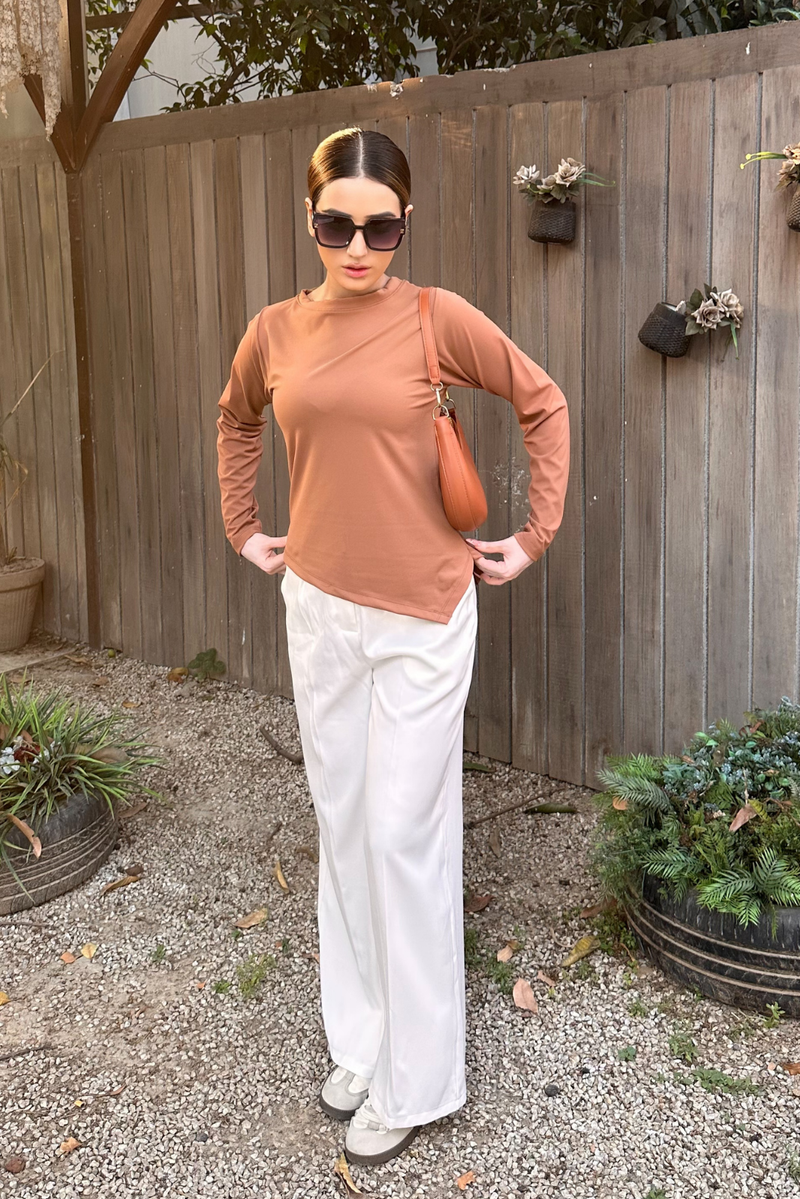 ASYMMETRIC LONG SLEEVE TEE