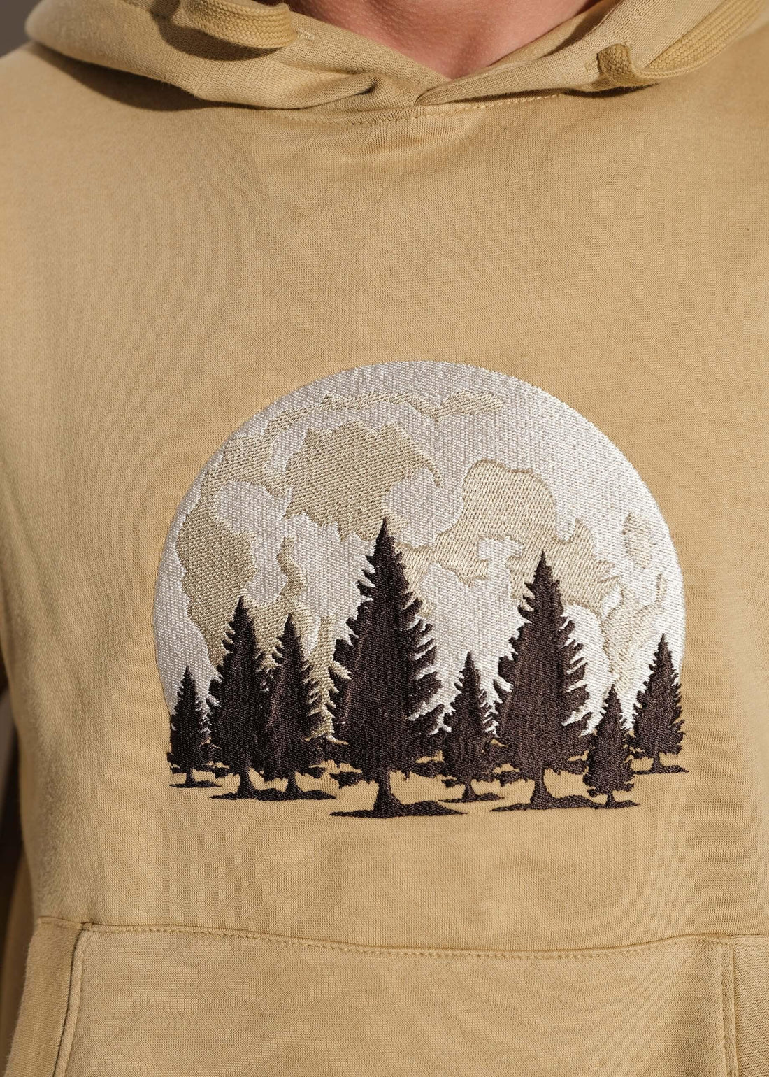 khaki men hoodie graphic detail soft fabric wearverve pakistan