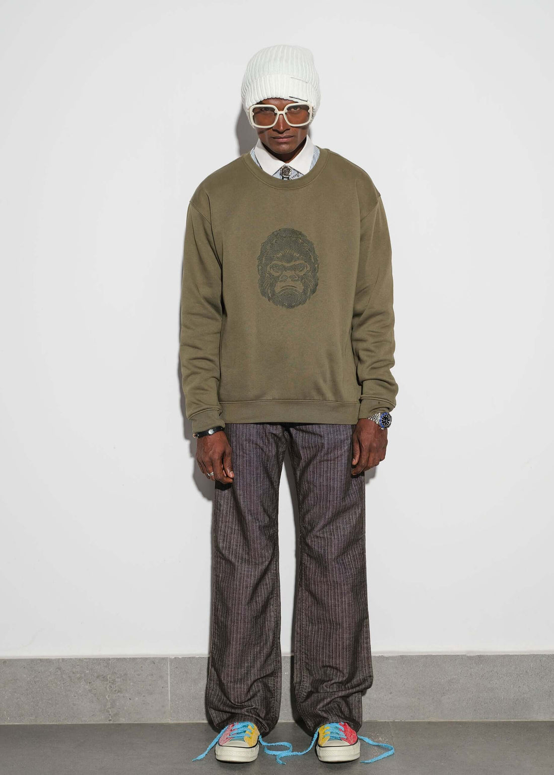 green sweatshirt for men relaxed fit casual style  at wear verve