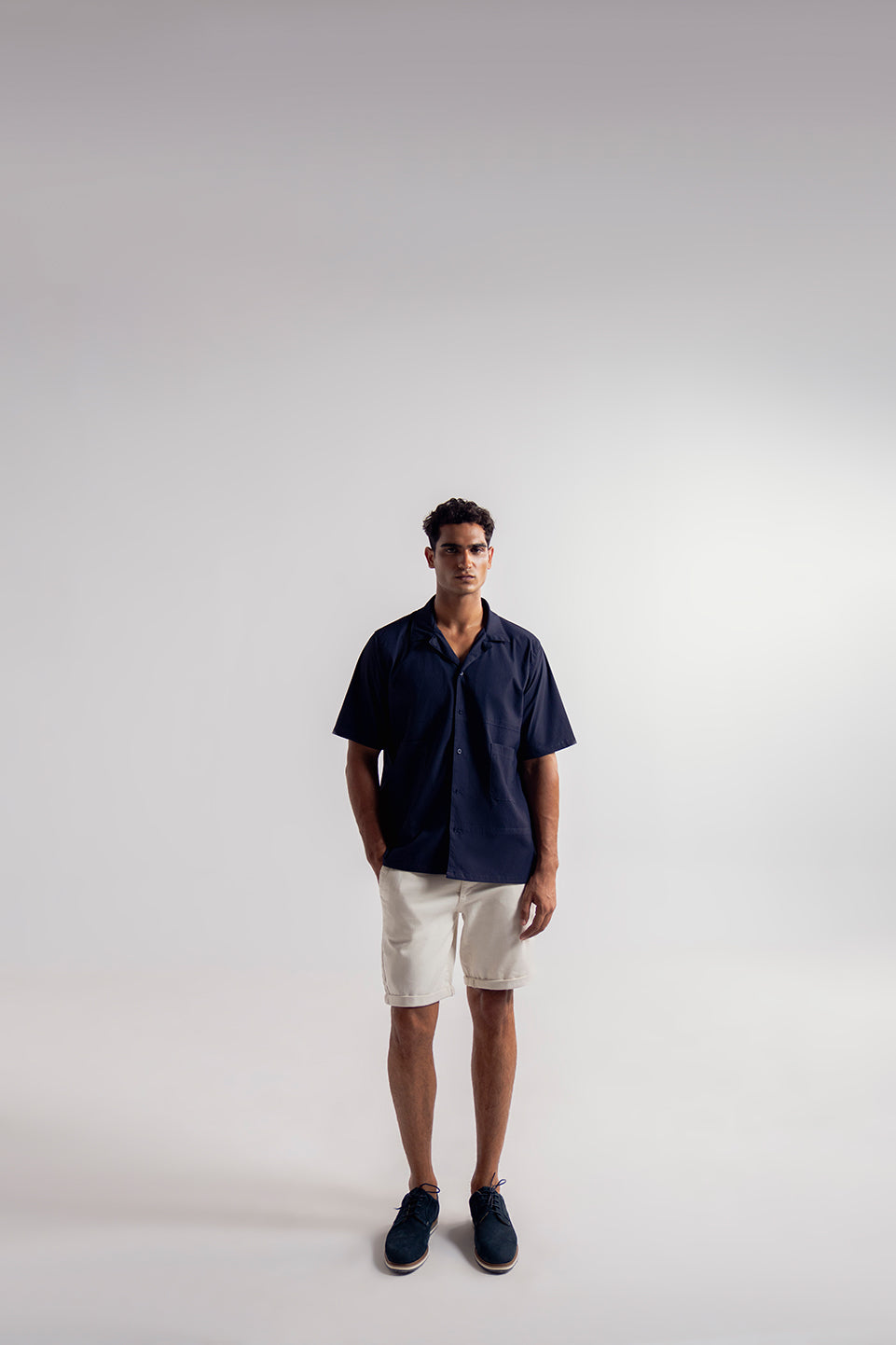 Navy blue half Sleeve casual Overshirt for Men