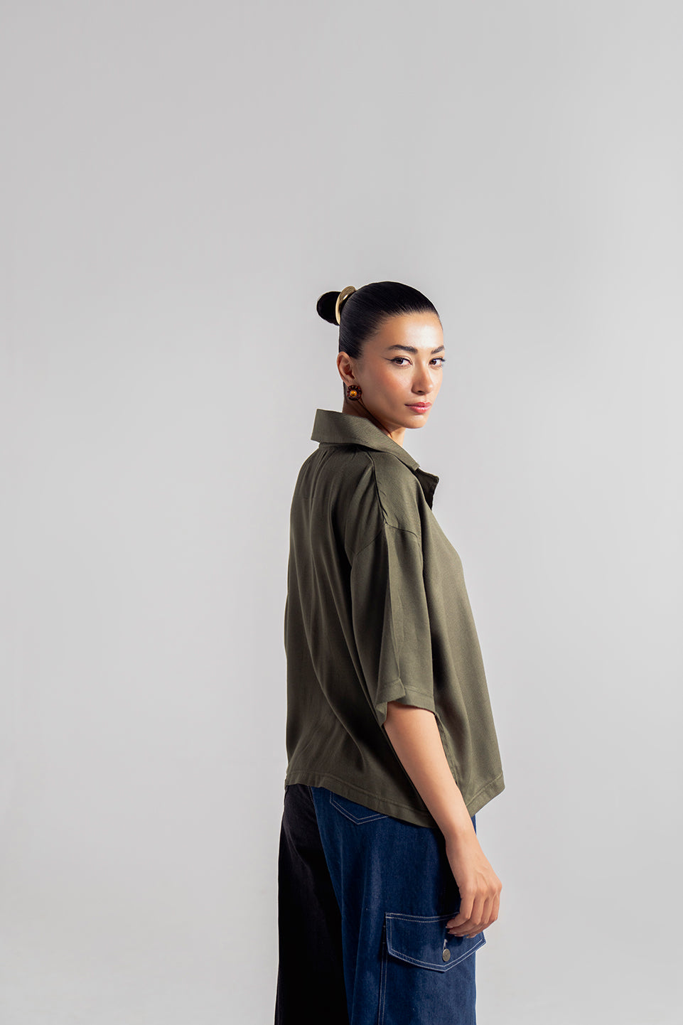 RELAXED FIT RESORT SHIRT GREEN