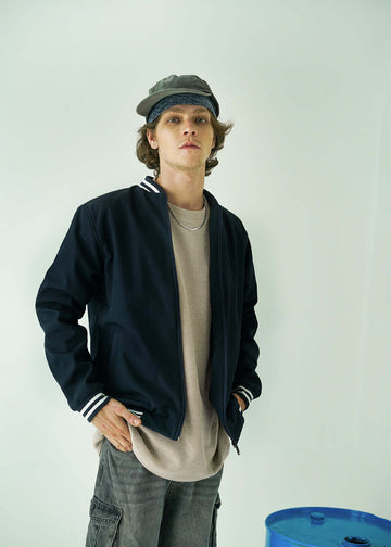 blue bomber jacket