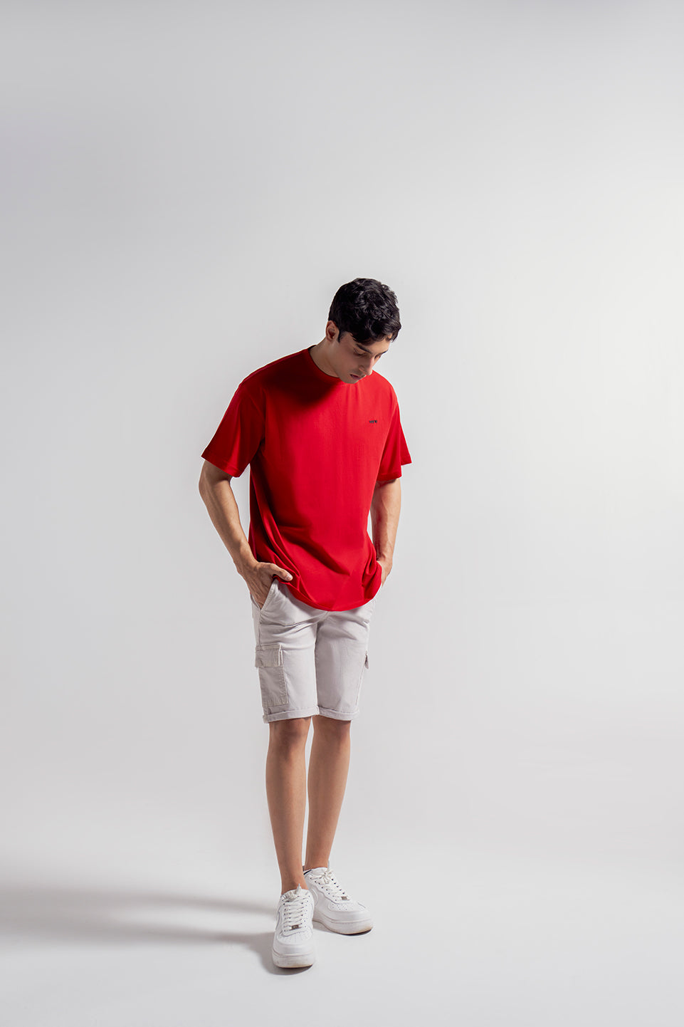 Red ultra soft cotton t shirt for men short sleeve