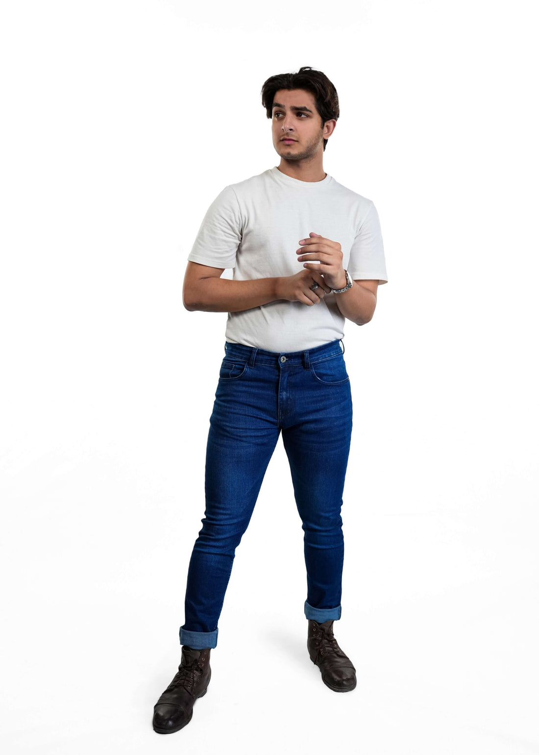 Men wearing straight fit denim jeans - casual and stylish look