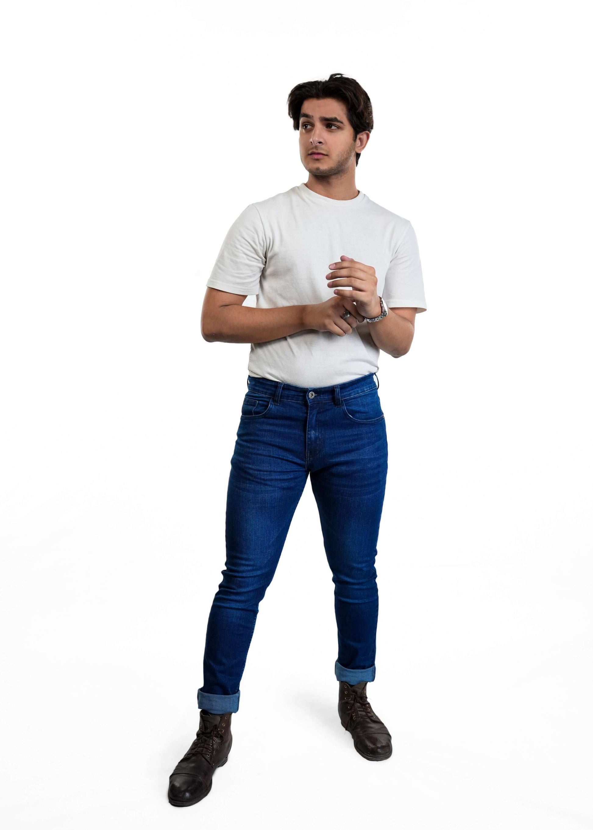 Men wearing straight fit denim jeans - casual and stylish look