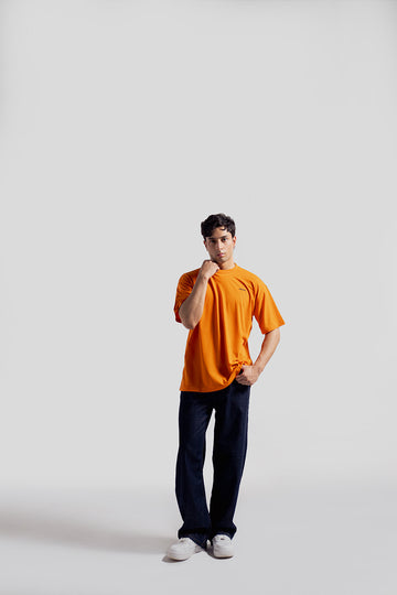 Orange ultra soft cotton t shirt for men casual style