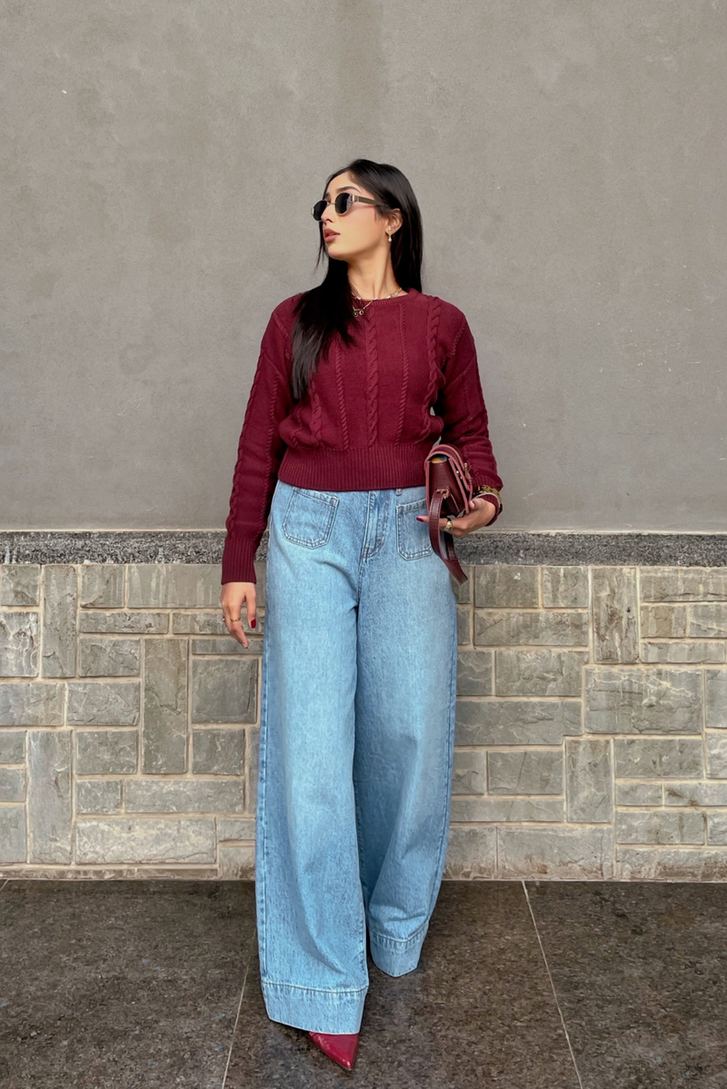 MAROON SWEATER