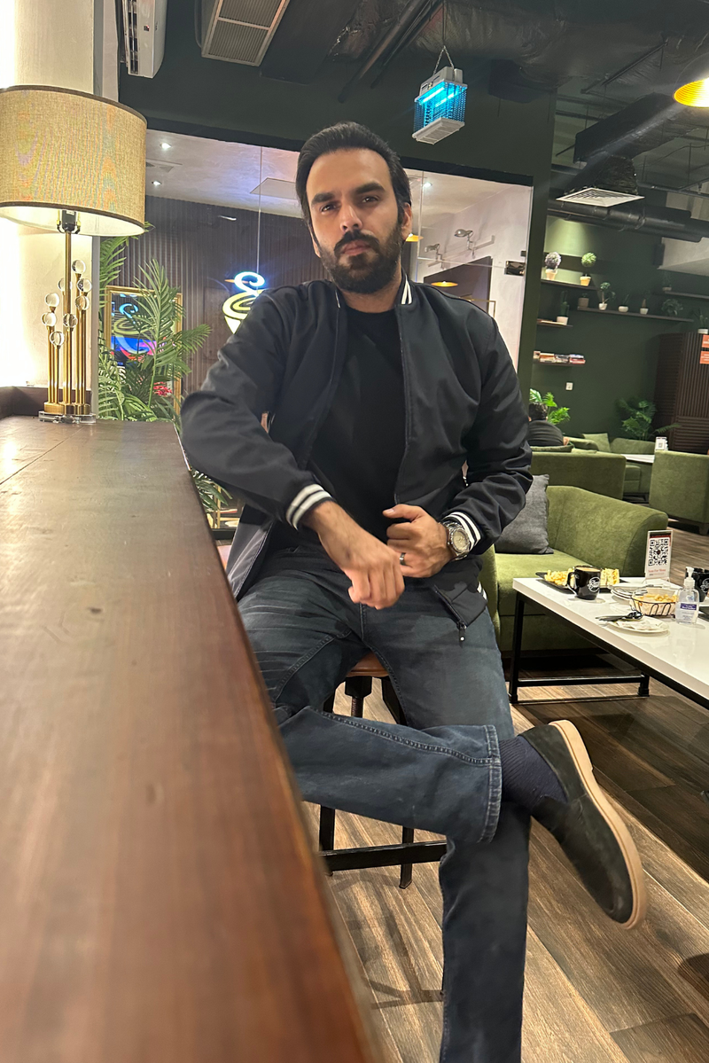 MIDNIGHT BLUE BOMBER JACKET