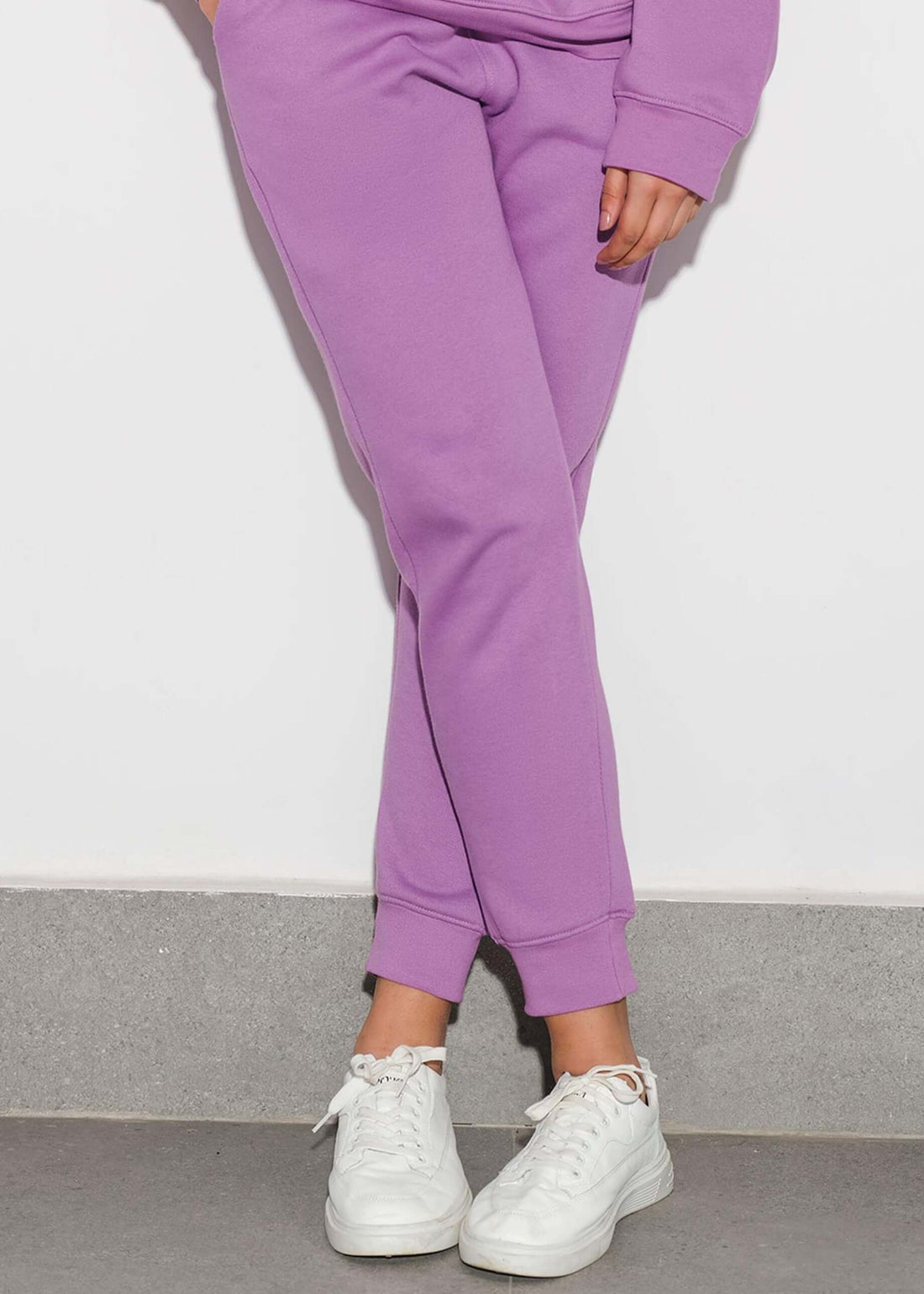 purple Women winter trousers front view worn by model - verve