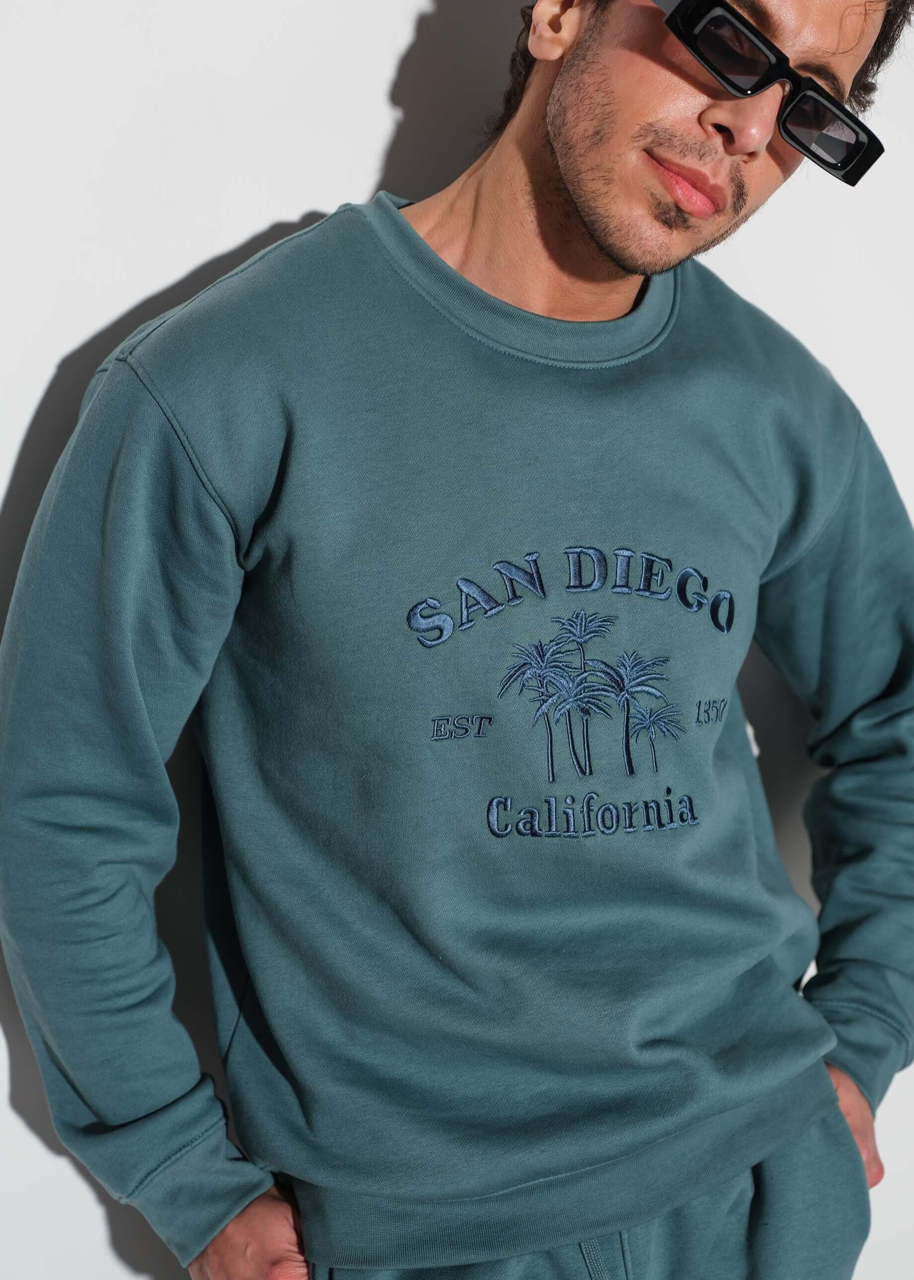SWEATSHIRT MEN TEAL