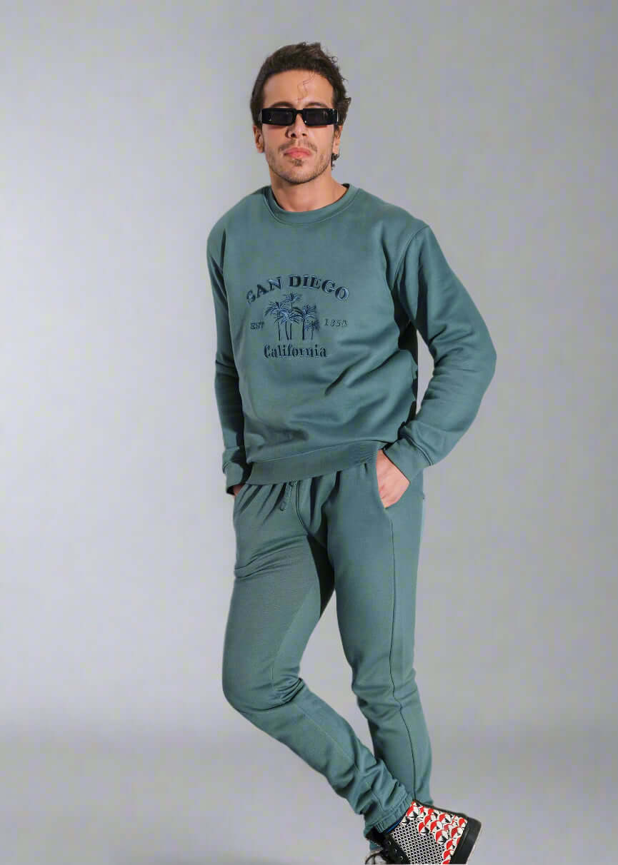 SWEATSHIRT MEN TEAL