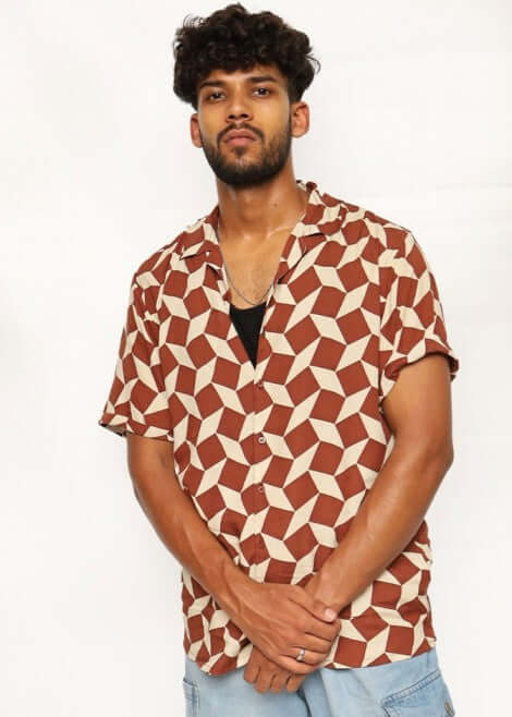 Havana Cuban collar shirt for men with short sleeve