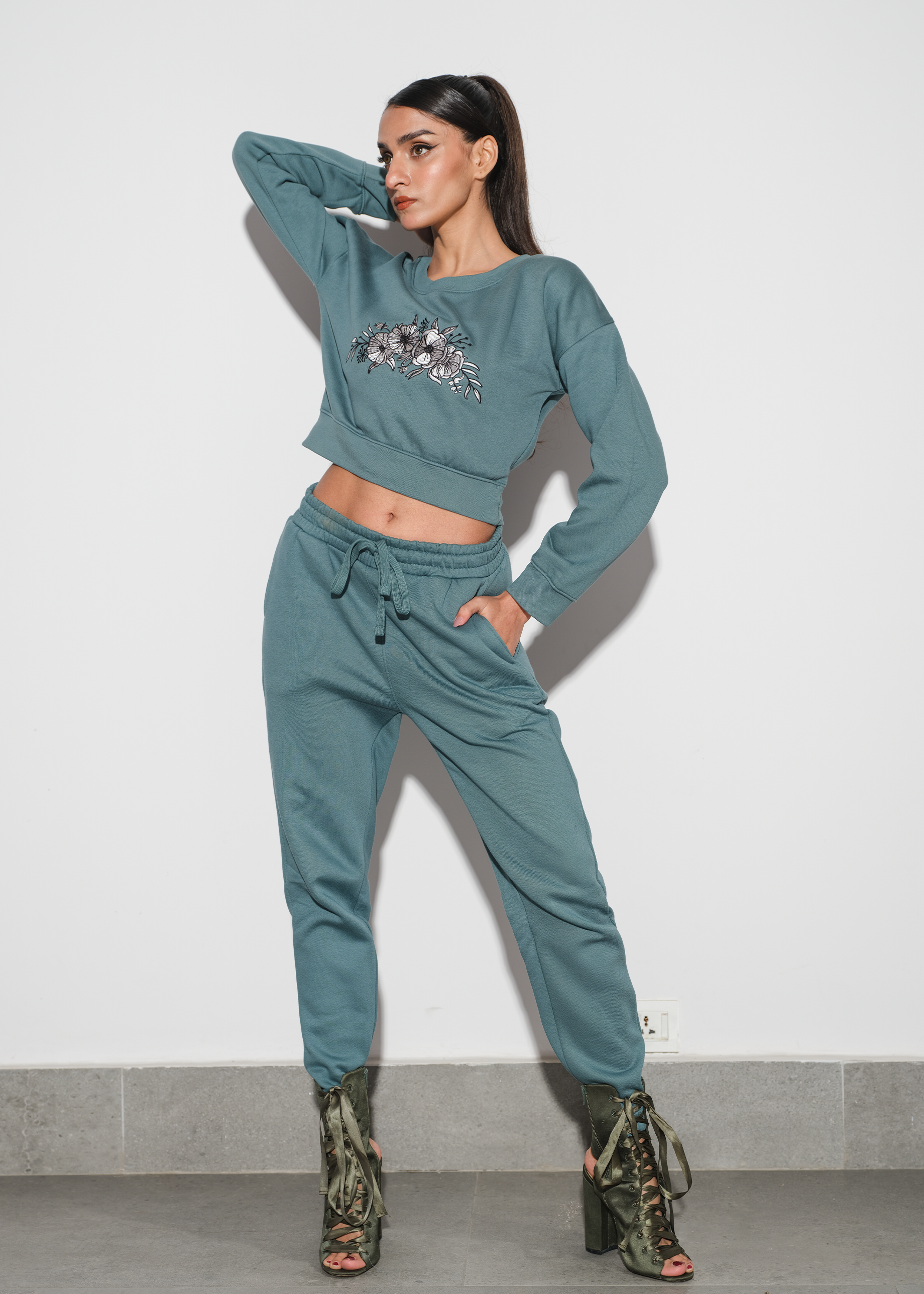 WOMEN TROUSER - TEAL