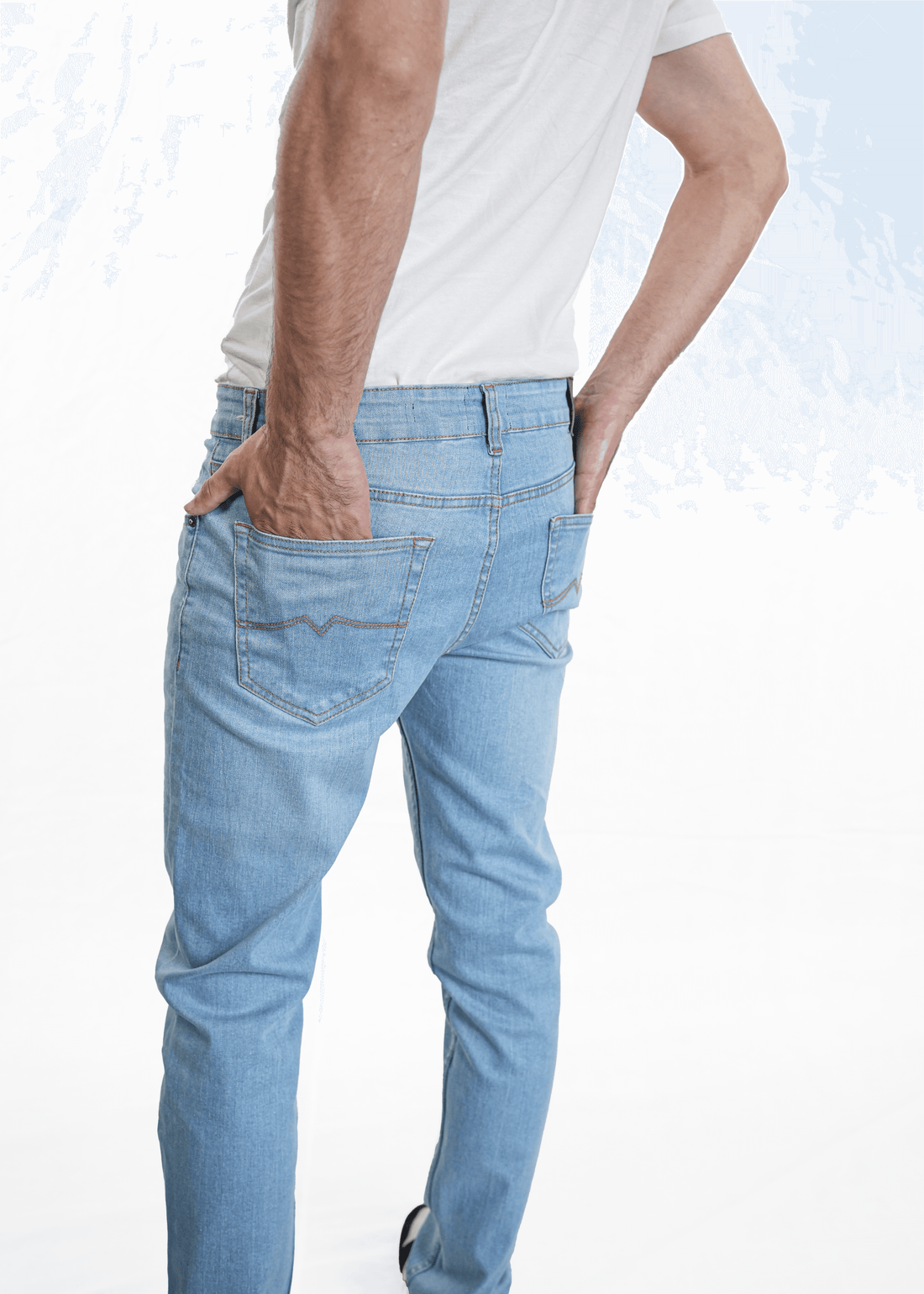 Straight fit Sky Blue denim jeans | wear verve
