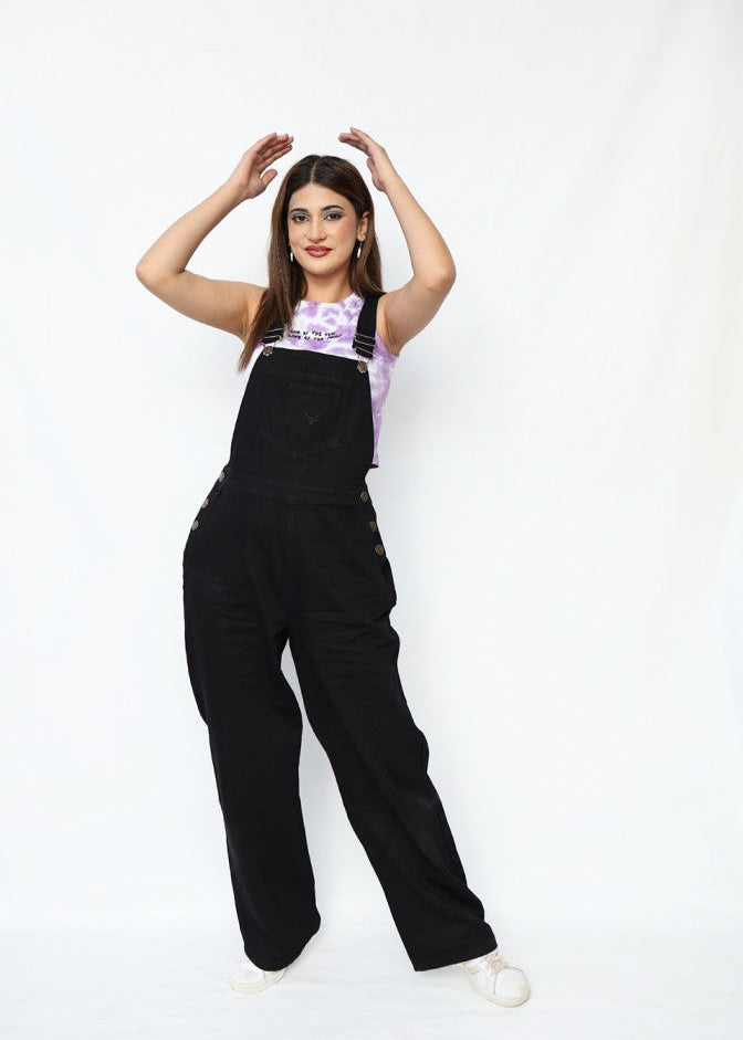 Black Denim Overall