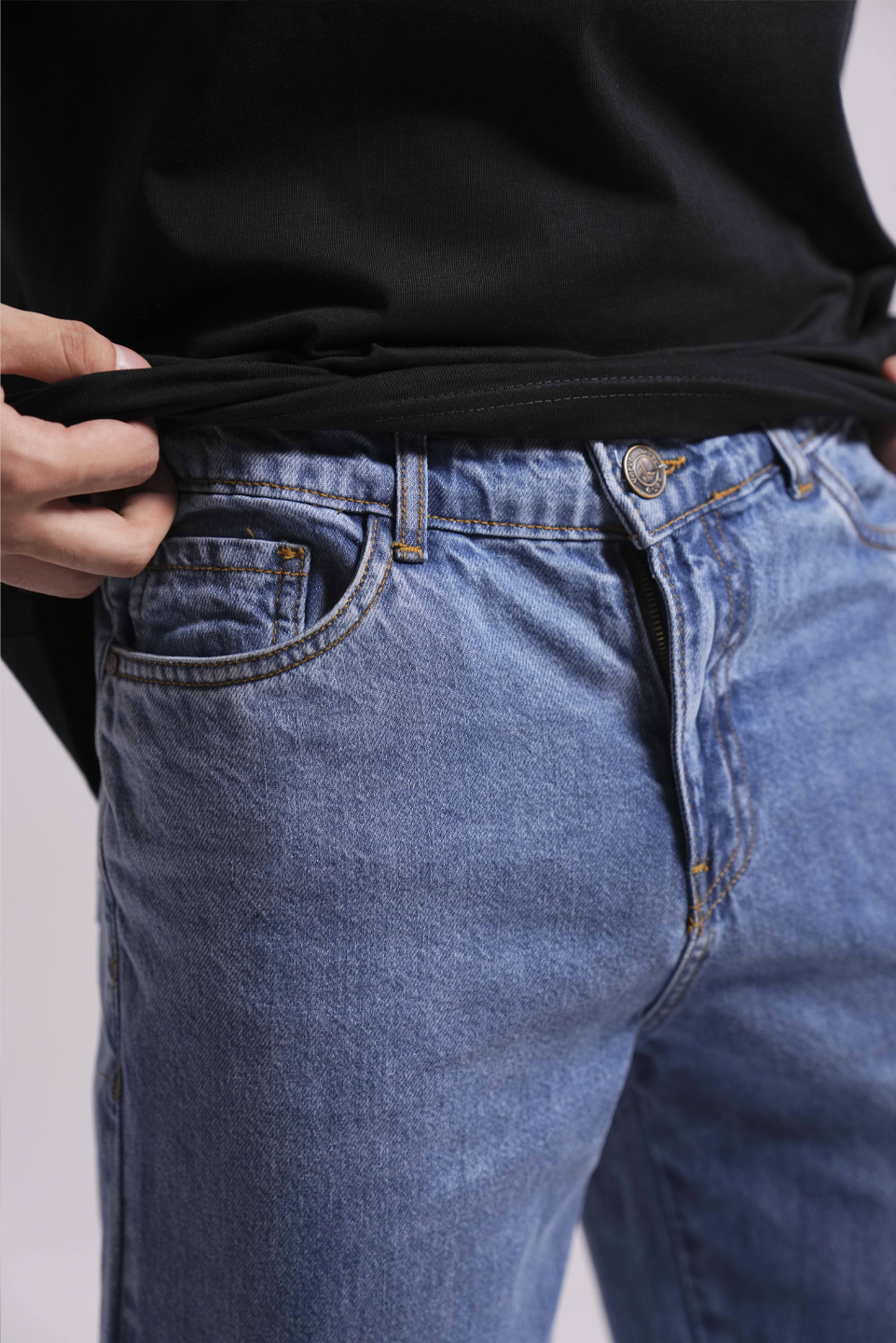STRAIGHT FIT DENIM PANTS
