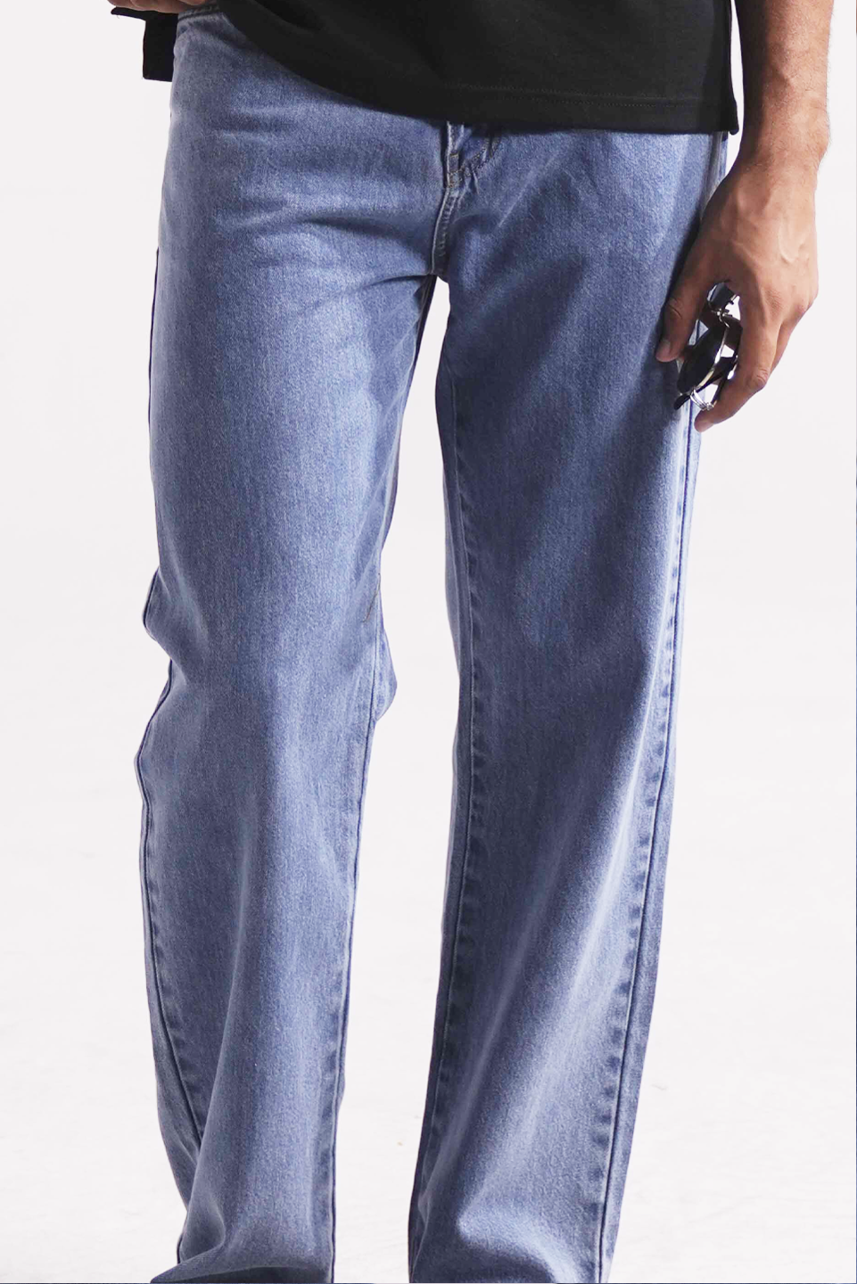 STRAIGHT FIT DENIM PANTS