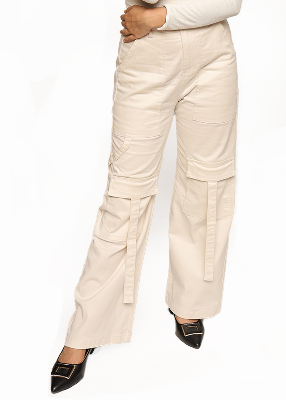 Beige Cargo Pants