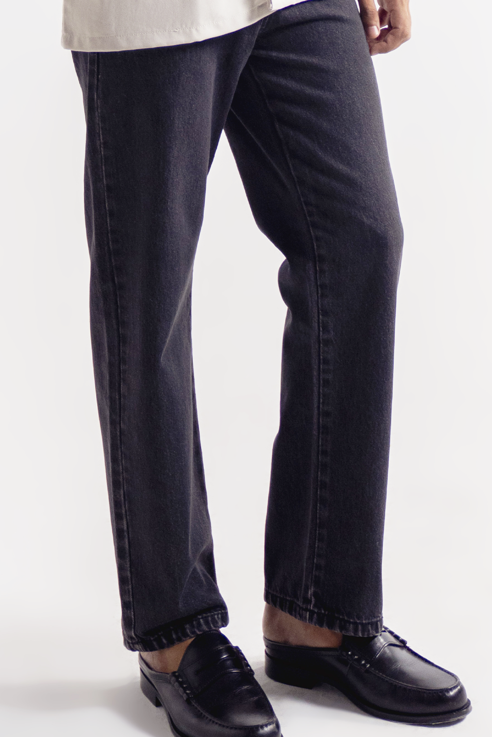 STRAIGHT FIT DENIM PANTS
