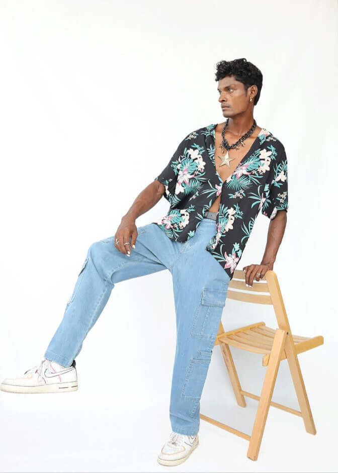 DENIM CARGO MEN PANT
